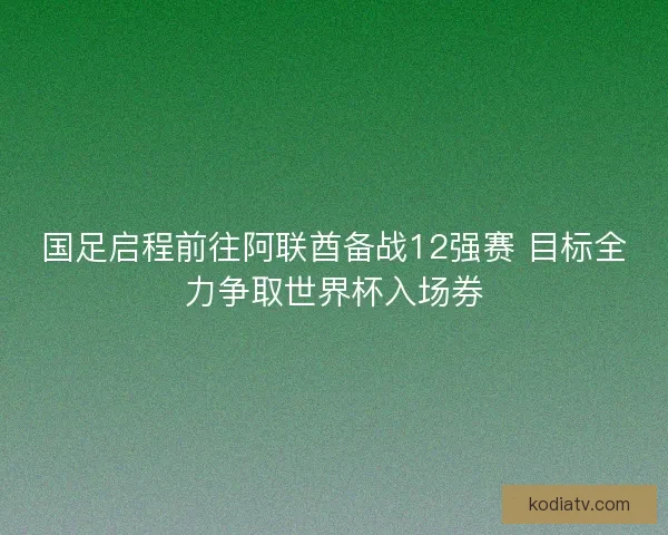 国足启程前往阿联酋备战12强赛 目标全力争取世界杯入场券